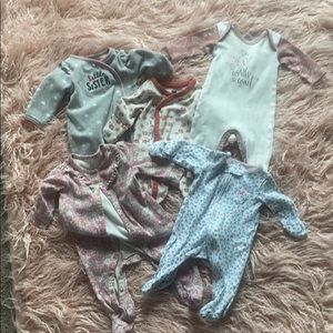 Newborn girl sleepers